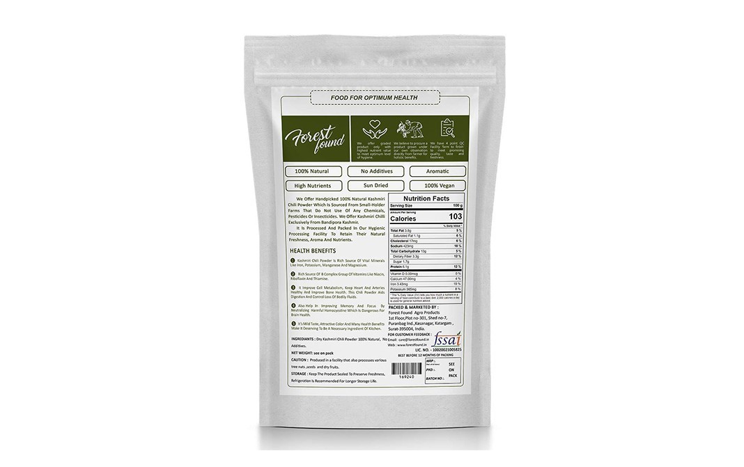 Forest Found Premium Kashmiri Chili Powder    Pack  250 grams